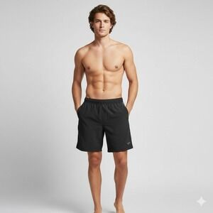 Speedo Tech Volley‎ Mens Swim Shorts Black Medium UPF Protection Water Resistant